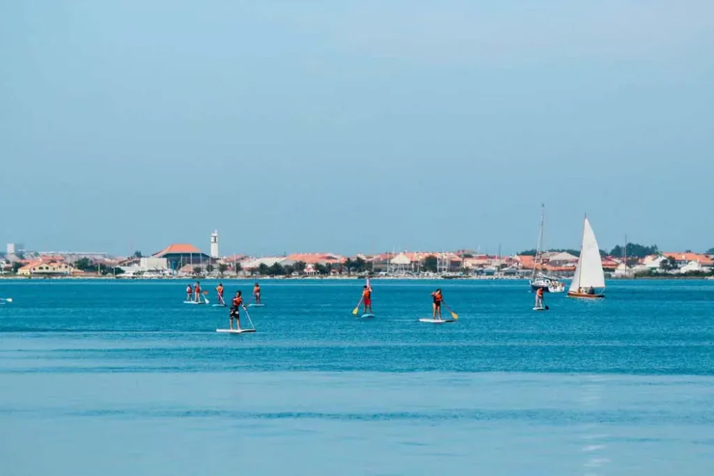 Secret Surf class for Stand Up Paddle at Costa Nova.